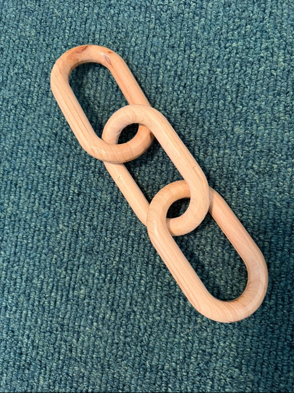 Natural Wood Decorative Chain Links - Beige
